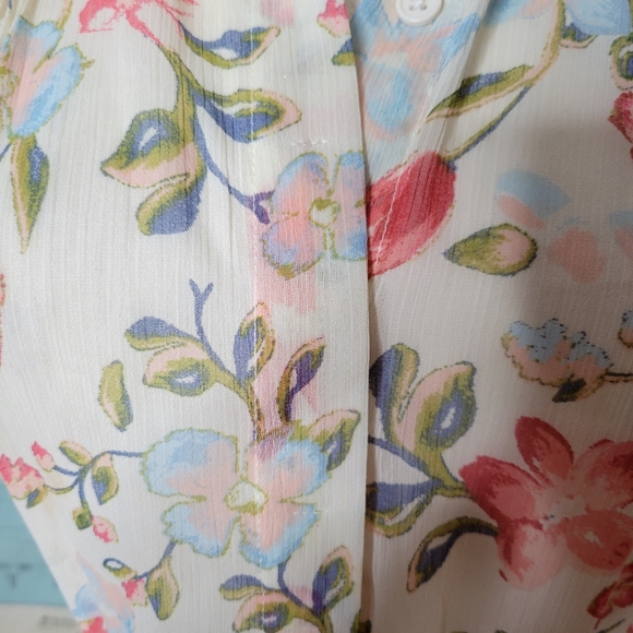 American Rag Floral Sleeveless Dress Button Front  Elastic Waist Size S. - Picture 7 of 13